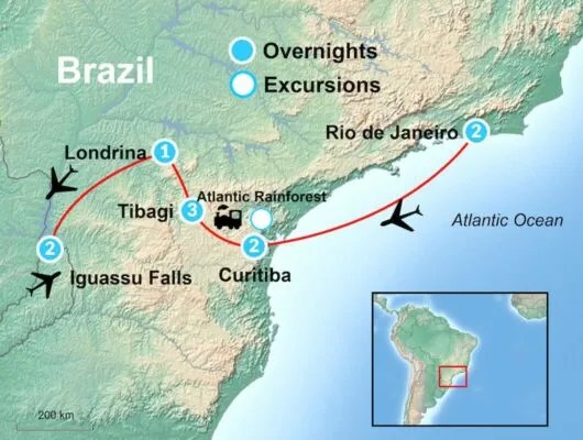 Brazil Farm Tour Map