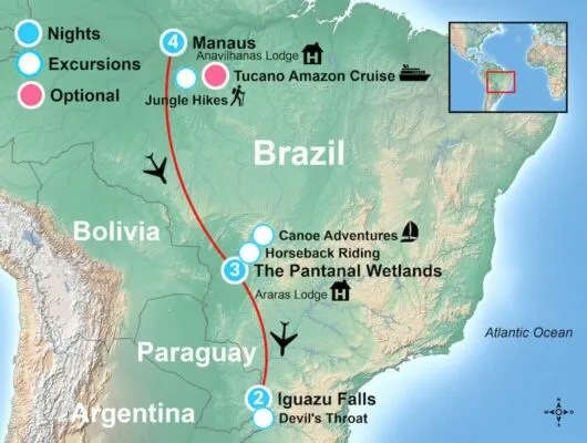 Amazon Itinerary Map