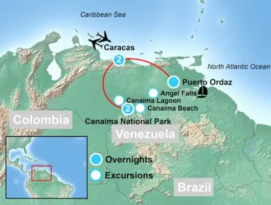 Highlights of Venezuela Map