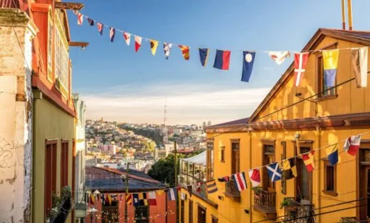 beautiful view over Valparaiso