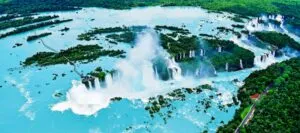 Aerial view of Iguazu Falls