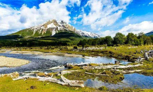 Mountain in Ushaia region of Argentina