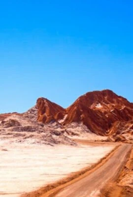 Full moon hangs over Atacama Desert