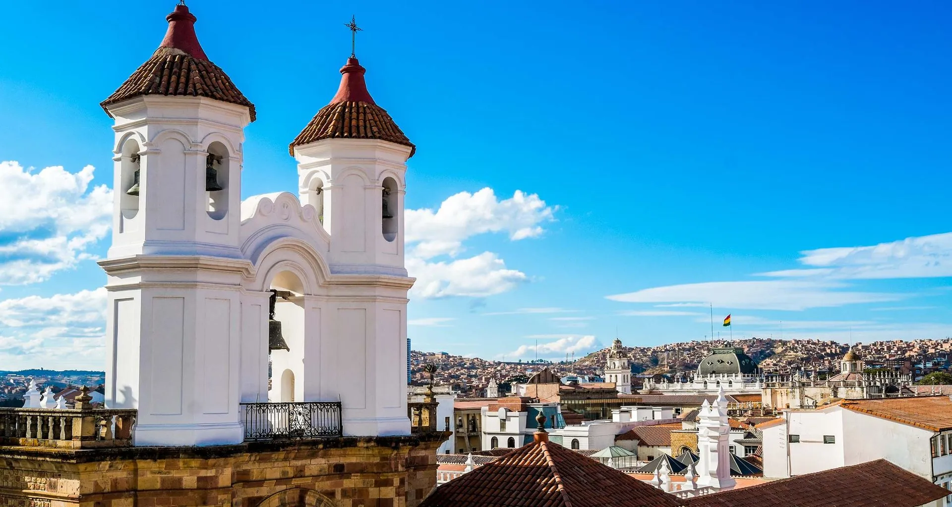 Towers rise over Bolivia town