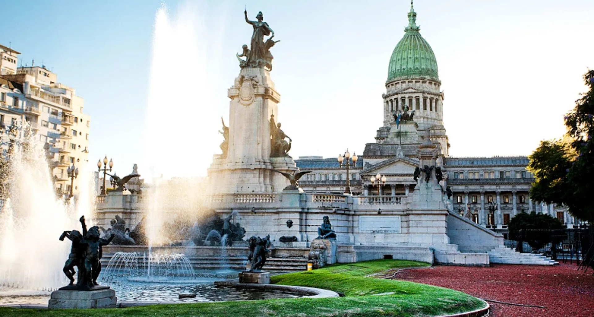 Fountain in front of Brazil building