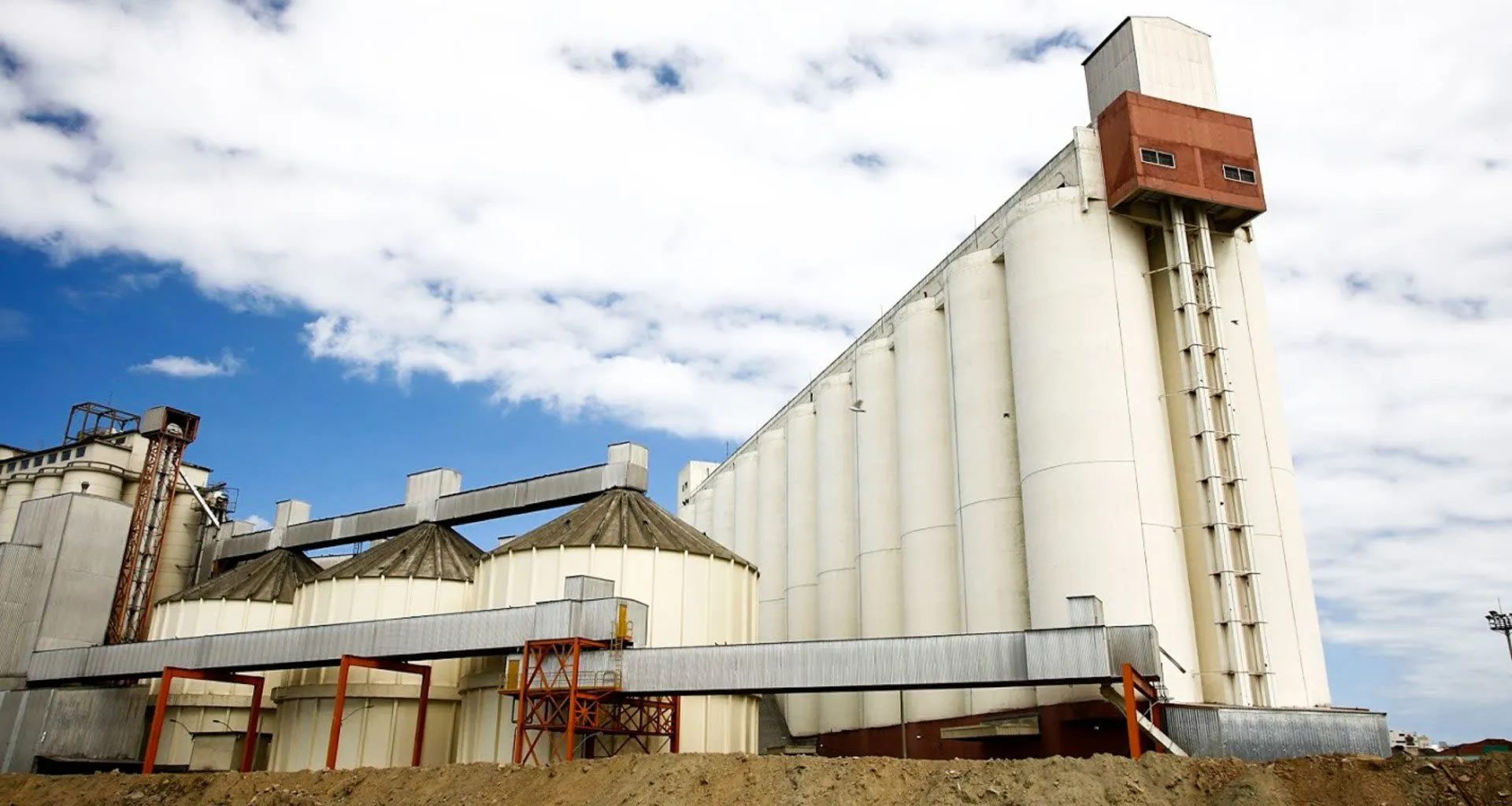 Farm silos in Santos, Brazil