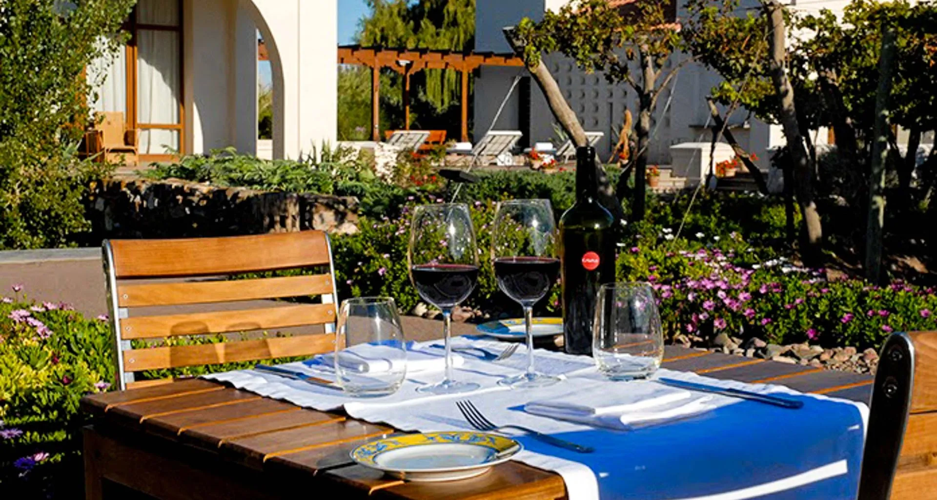 Tasting table at Cavas Wine Lodge in Mendoza, Argentina