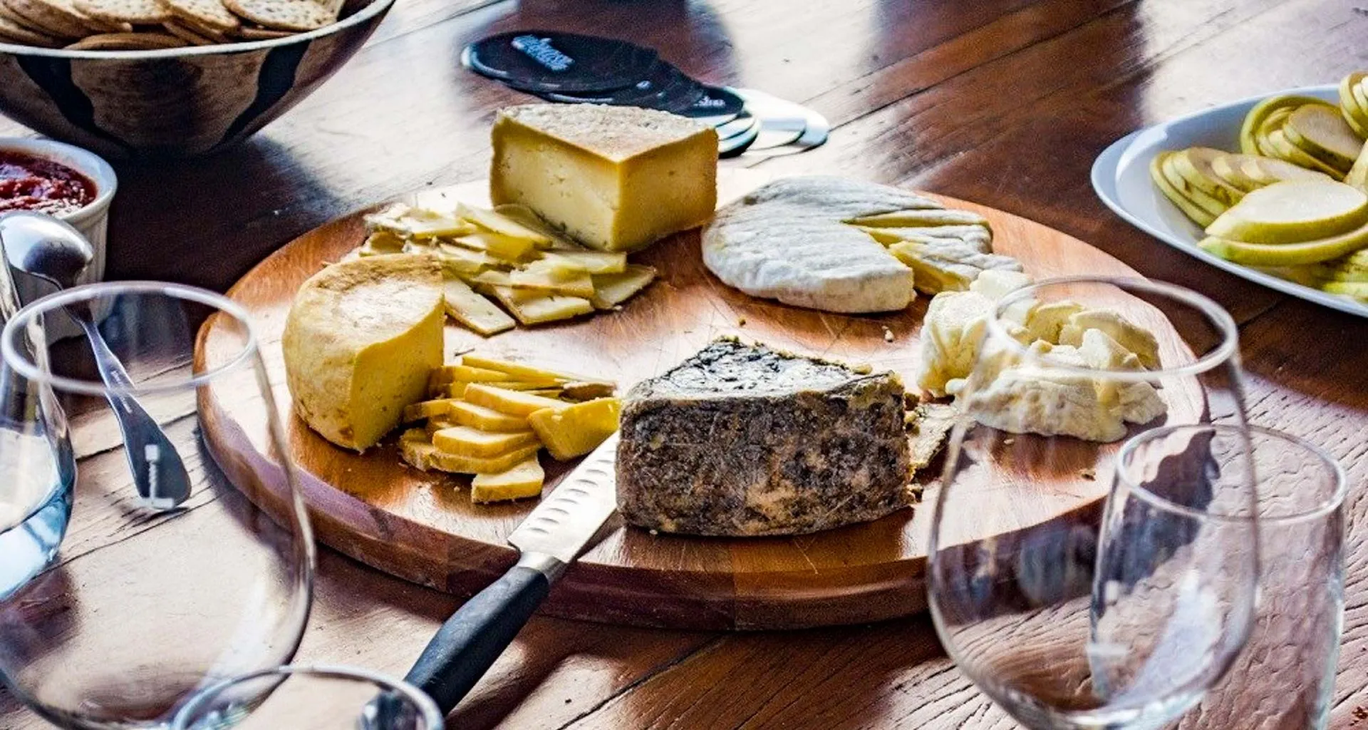 Cheese platter at Brazil wine testing