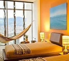 bedroom and hammock