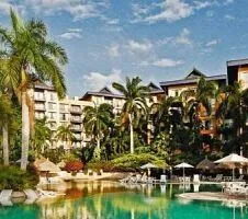 hotel exterior and pool