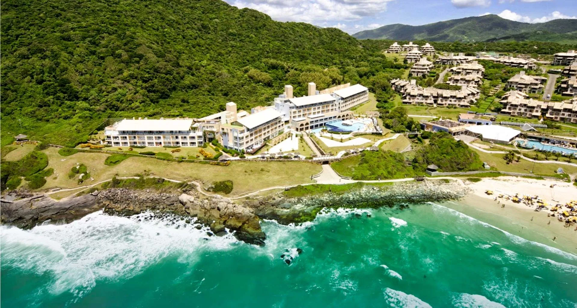 Aerial view of Costao Santinho Resort in Brazil