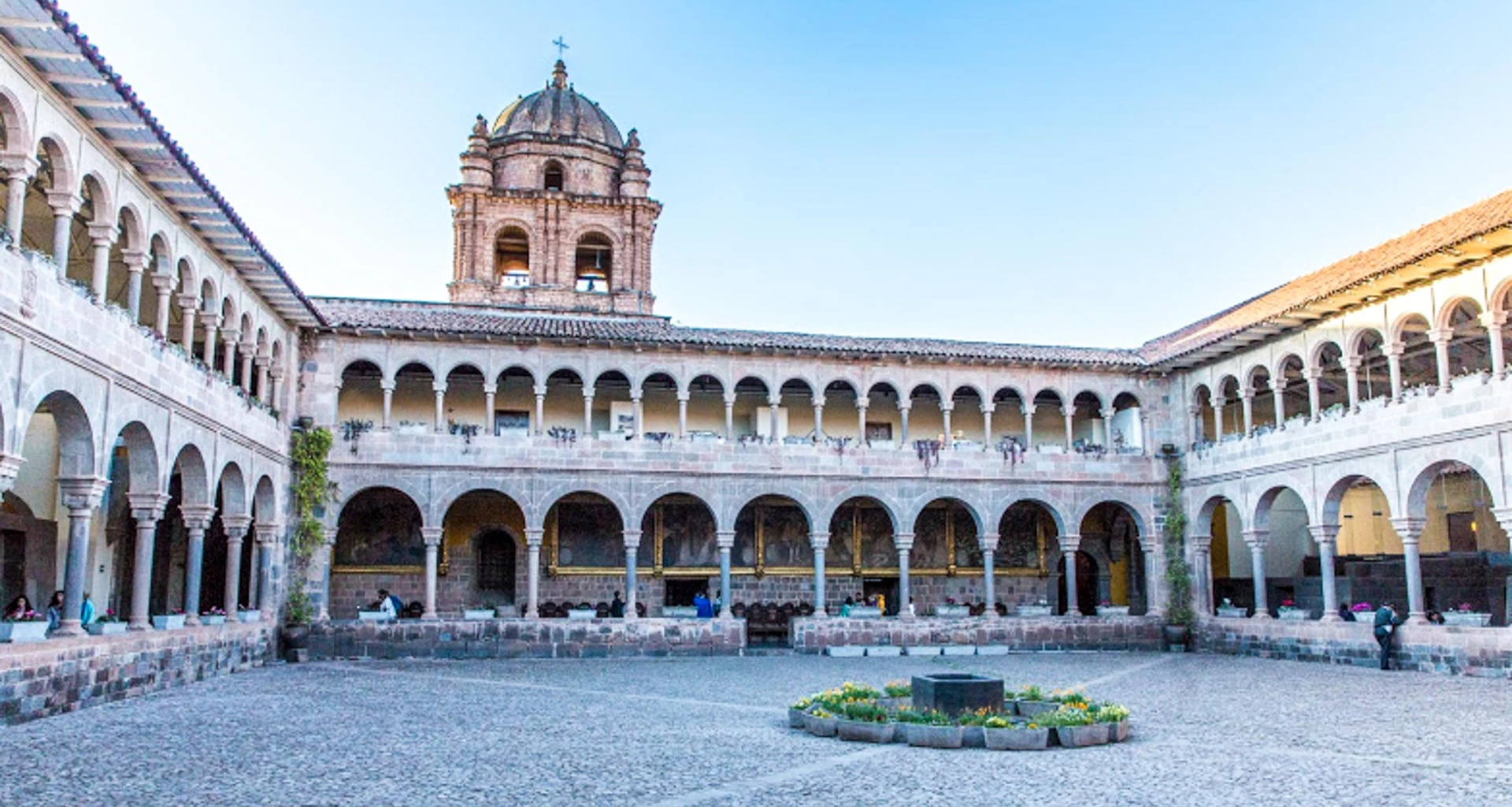 Courtyard of church in Cusco, Peru