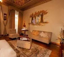 Pretty interior of hotel room