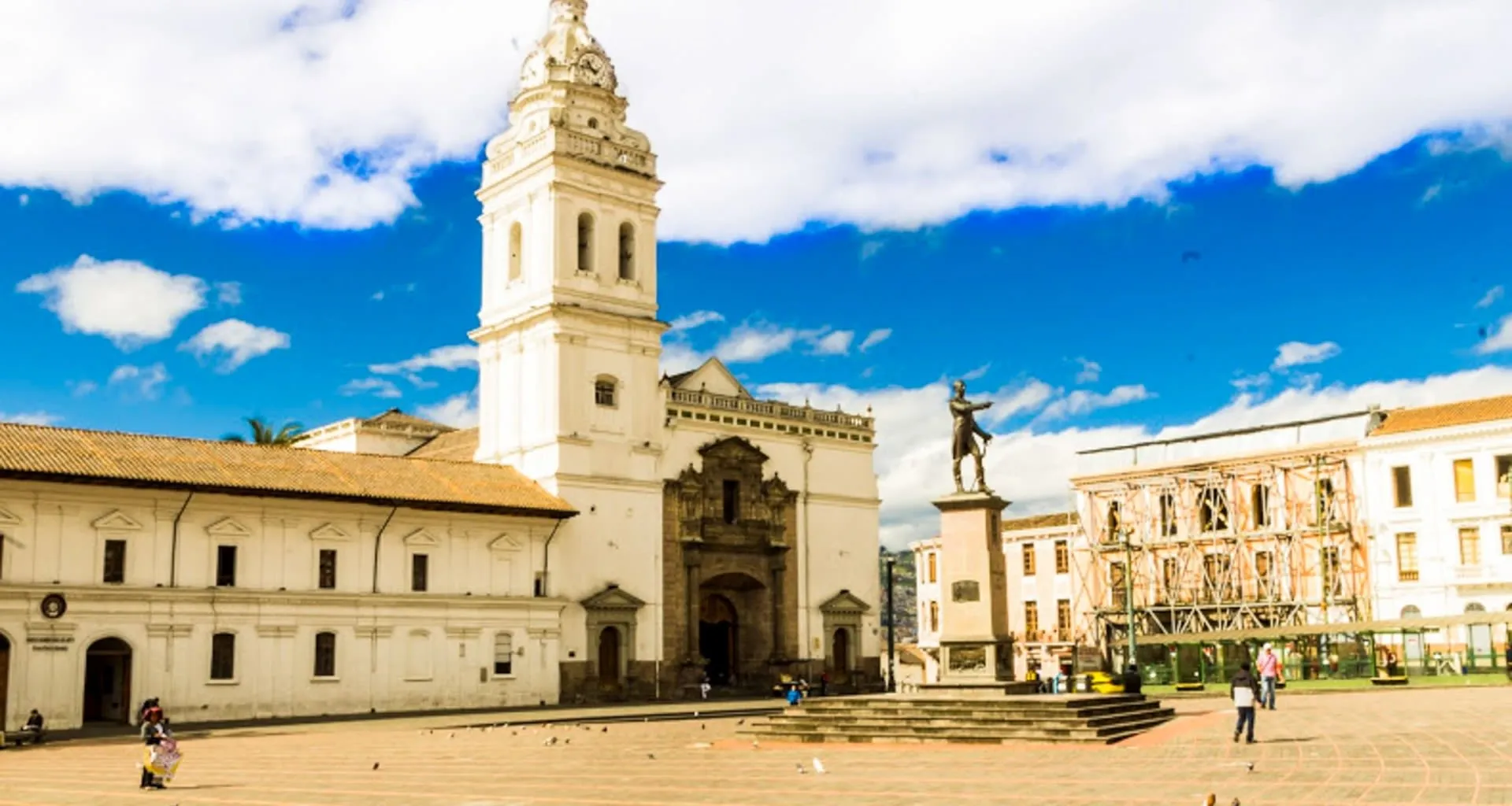 Courtyard near church in Ecuador