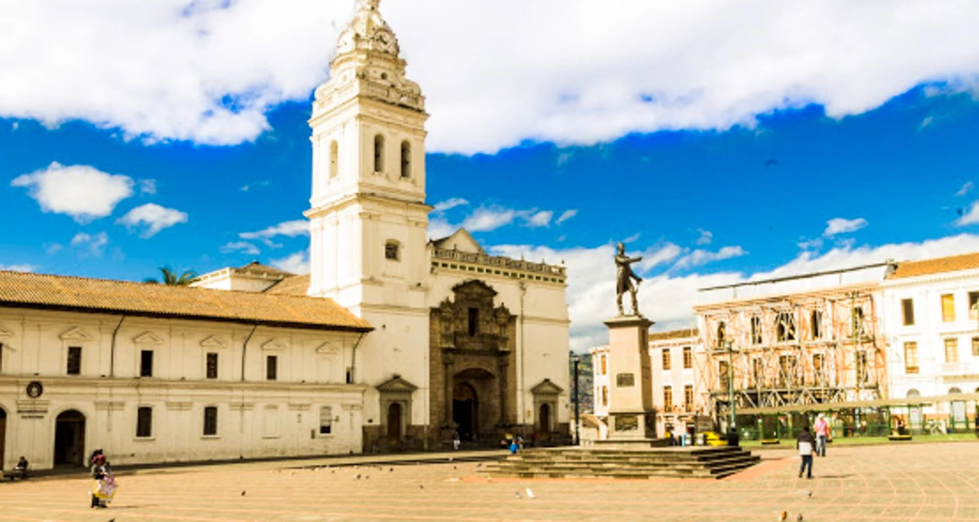 Historic plaza in Santo Domingo, Ecuador