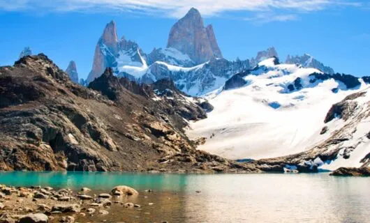 Peaks of mountains near El Chalten, South America