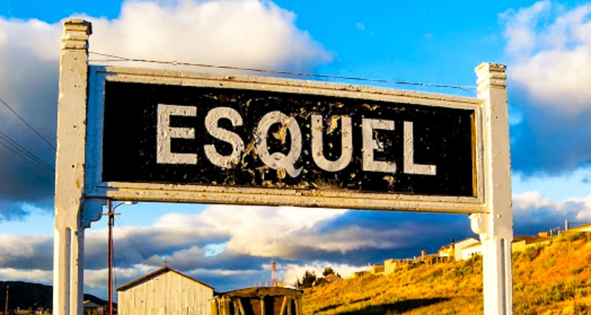 Sign for Esquel train station