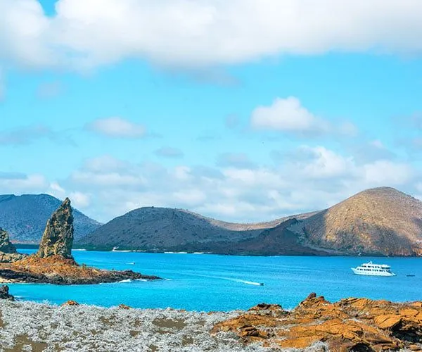 Galapagos cruise near shore 