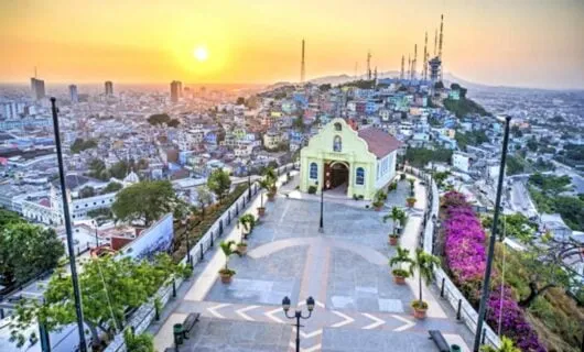 Aerial view of chapel in Guayaquil