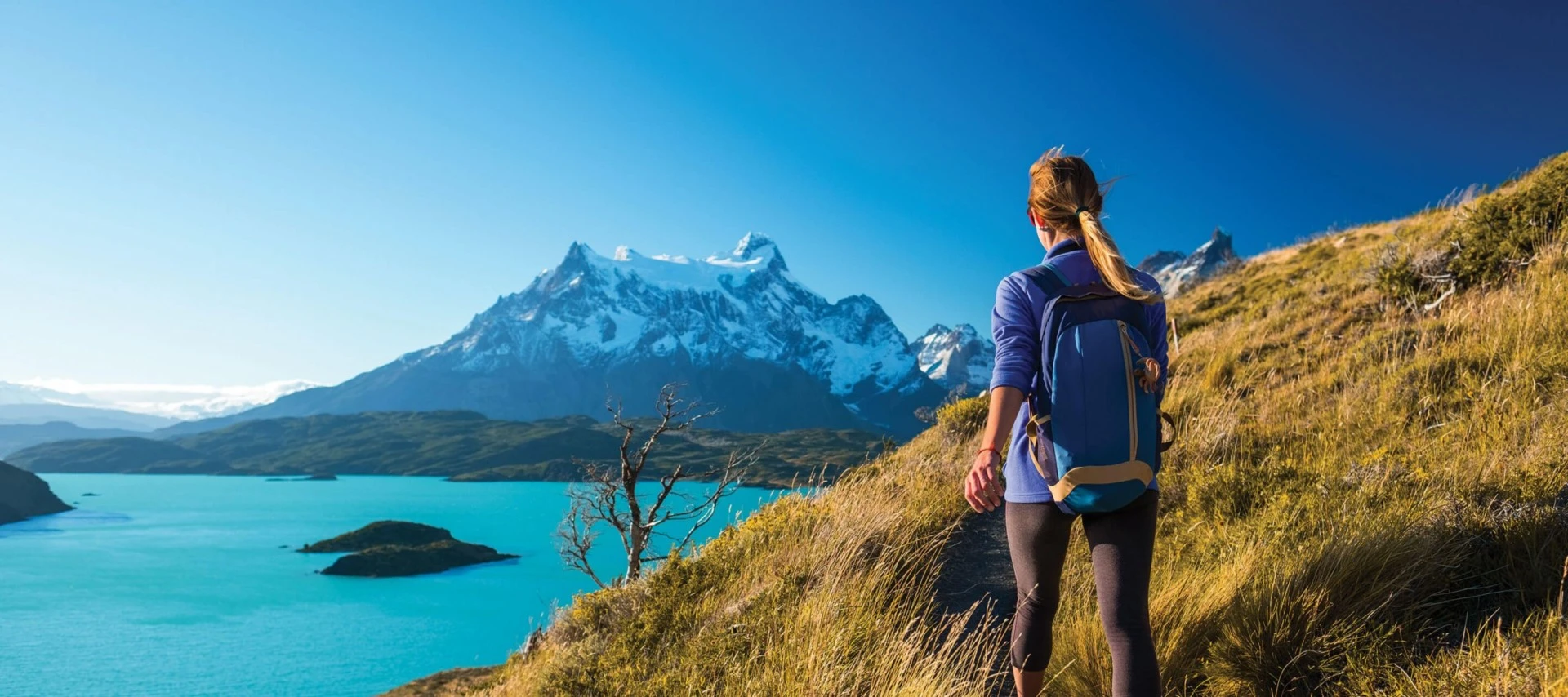 hiker on an argentina chile tour in patagonia