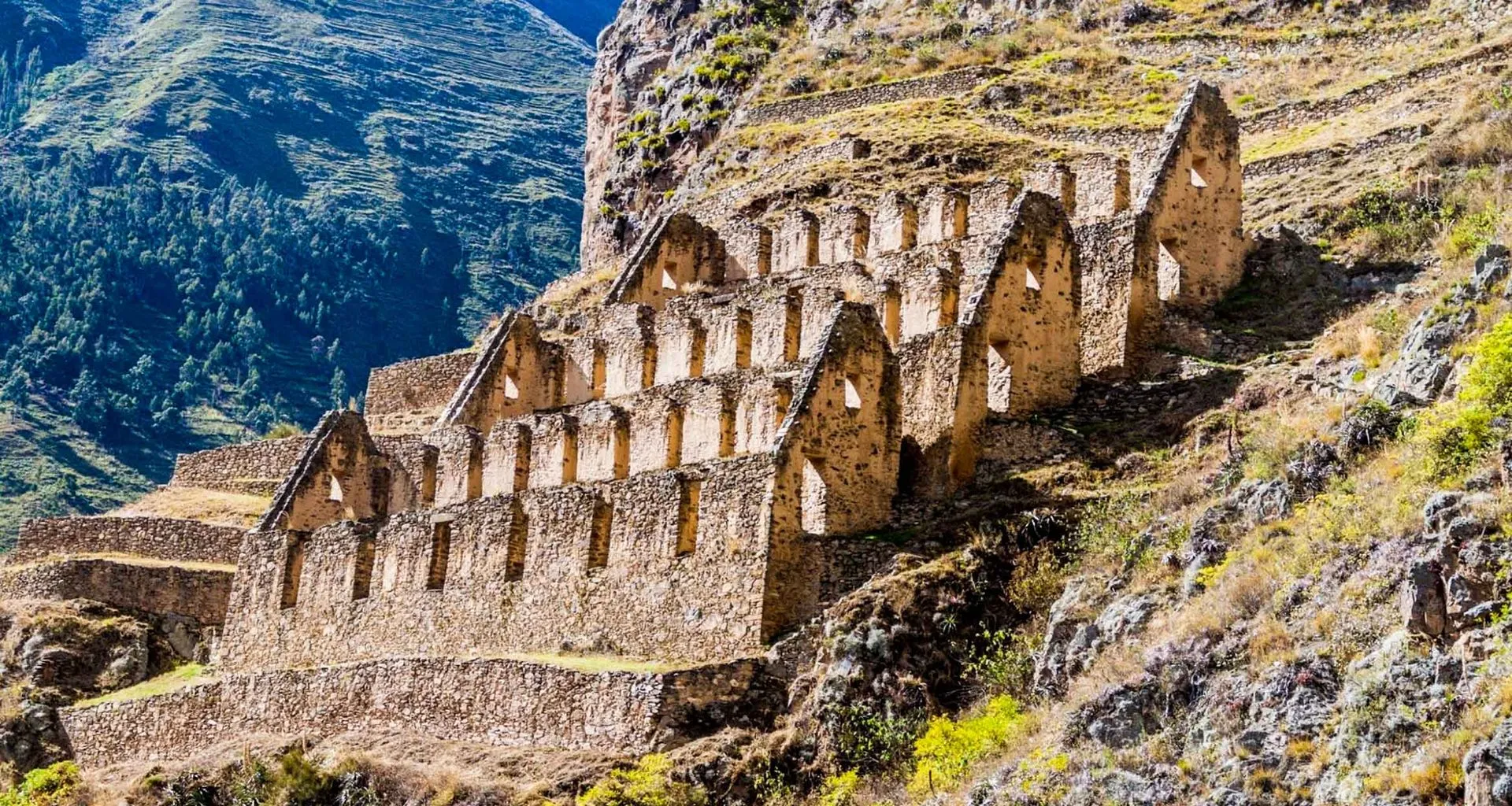 Ruins on hillside of South America