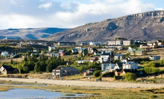 Hillside town in South America