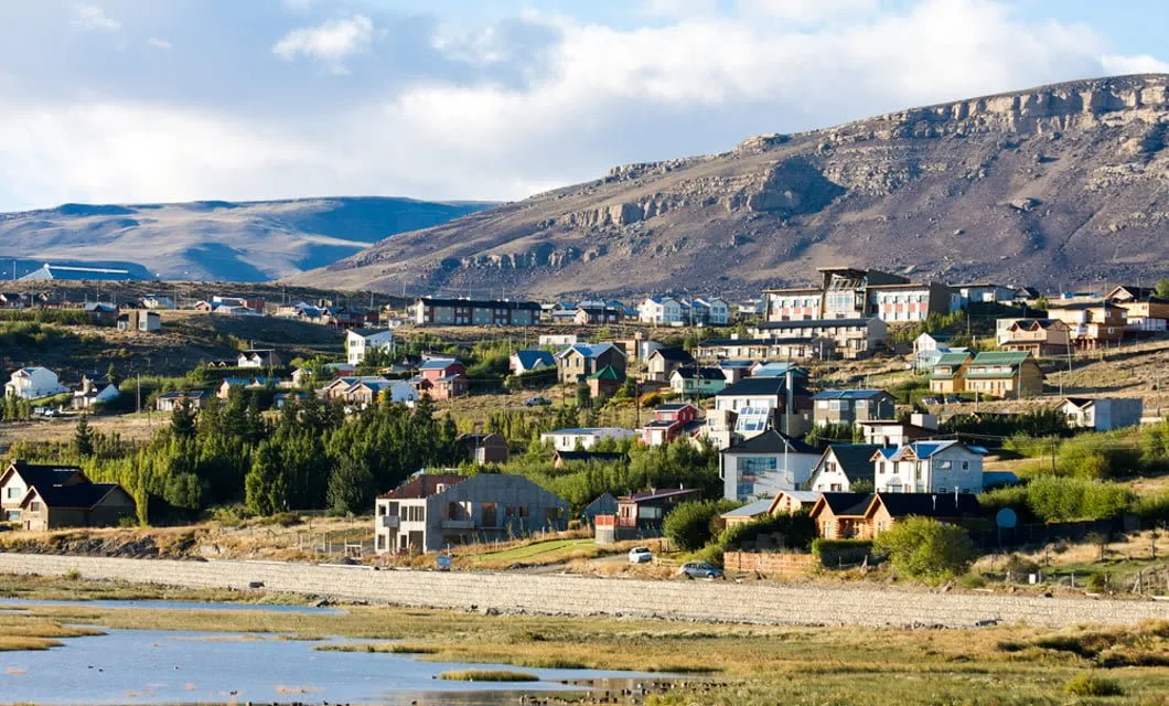 Hillside town in South America
