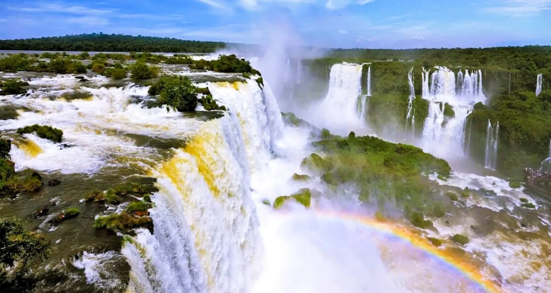 Rainbow at the base of Iguazu Falls