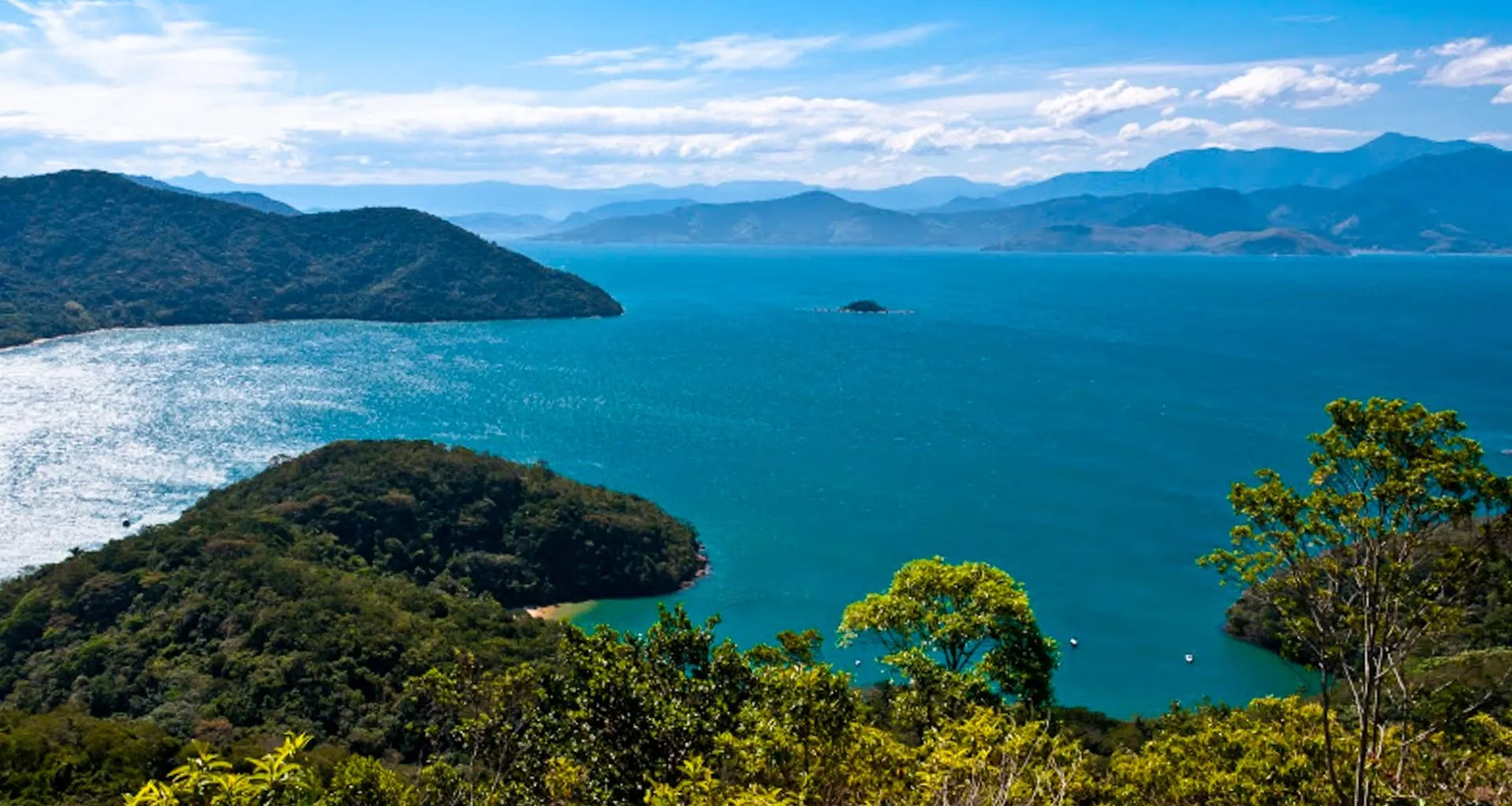 Aerial view of Ilha Grande Island in Brazil