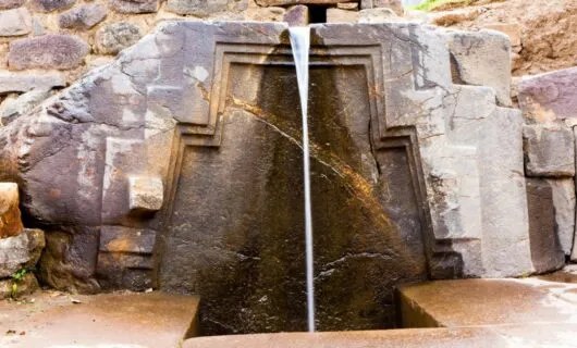 Inca fountain in South America