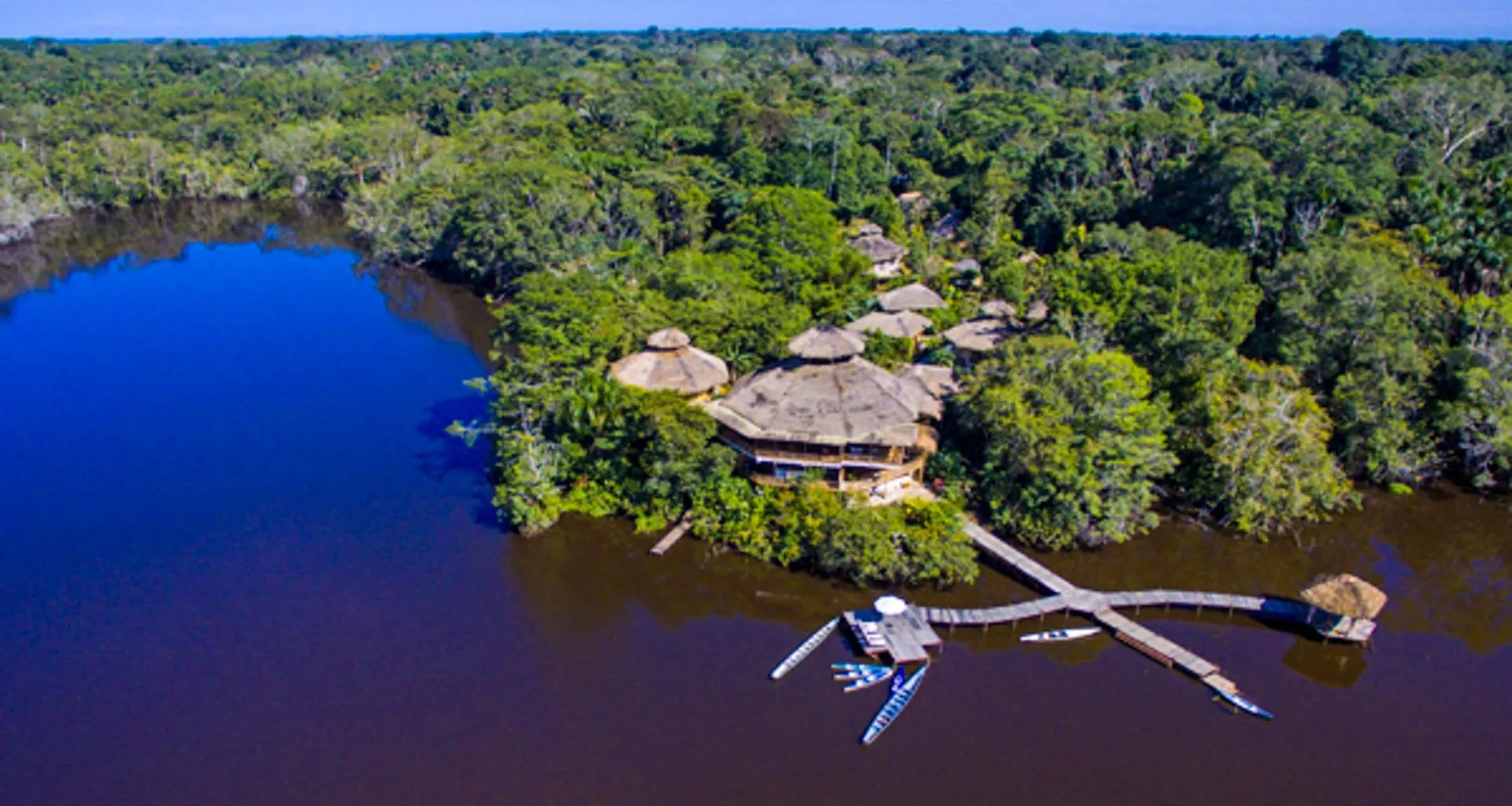 Aerial view of La Selva Amazon Lodge