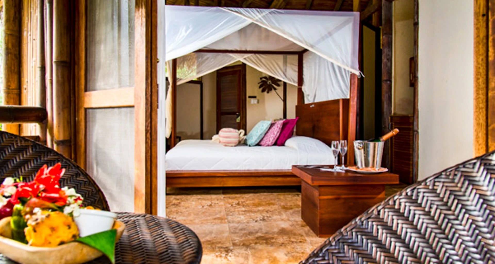 Interior of La Selva Amazon Lodge bedroom