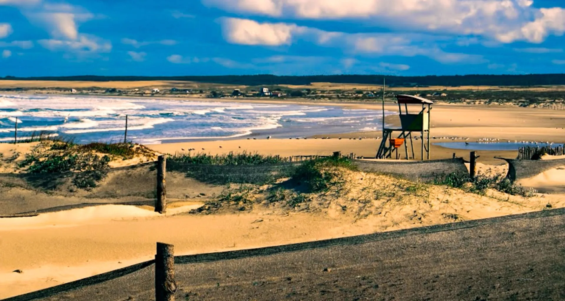Lifeguard stand on beach