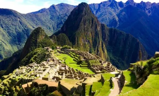 View across the top of Machu Picchu