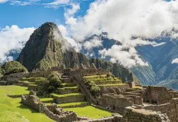 Machu Picchu mountain in the clouds