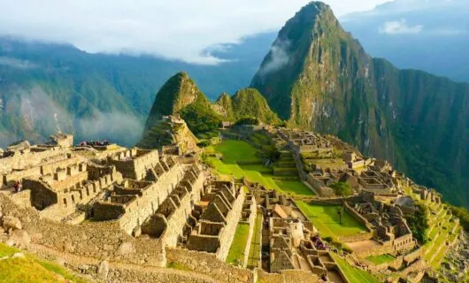 Wide view of Machu Picchu ruins