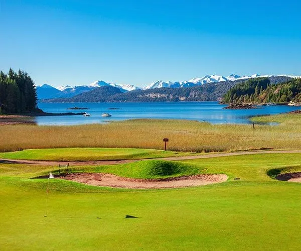 South America Golf Tour with views over Patagonia landscape