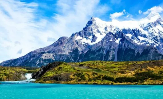 Shore of Nordenskjold Lake in Patagonia region