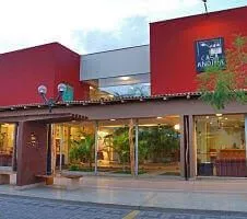 red and white casa andina building in peru