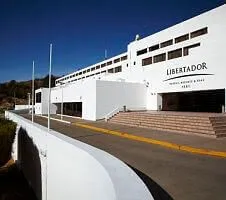 hotel entrance and parking