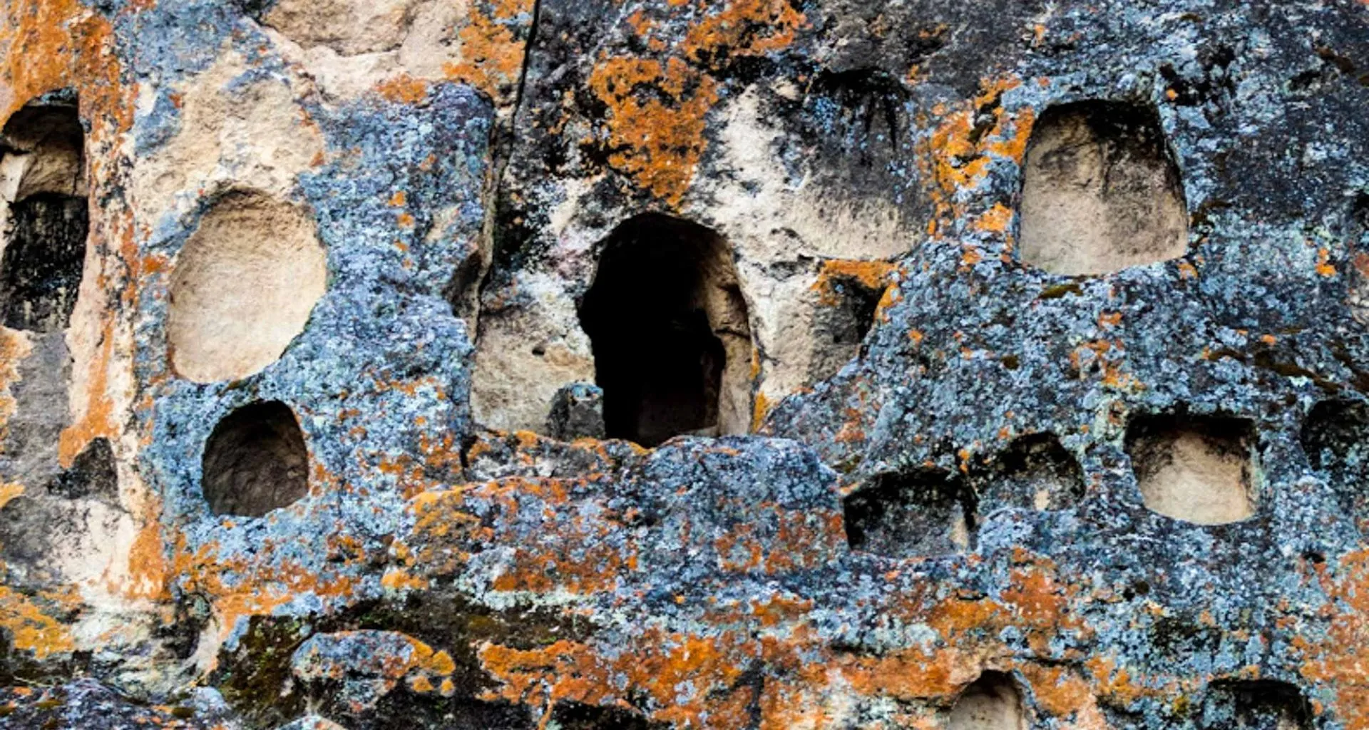 Funeral niches of Necropolis in Peru