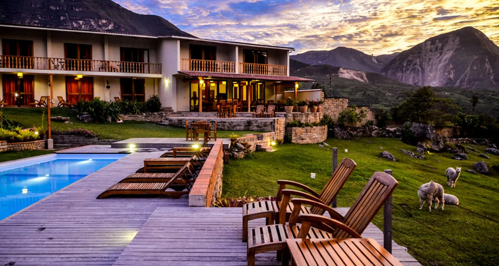 Pool balcony at Peru resort