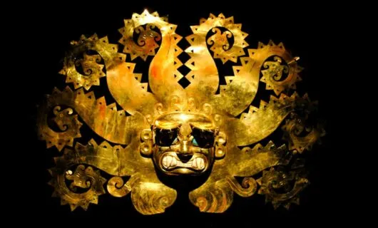 Gold Peruvian mask