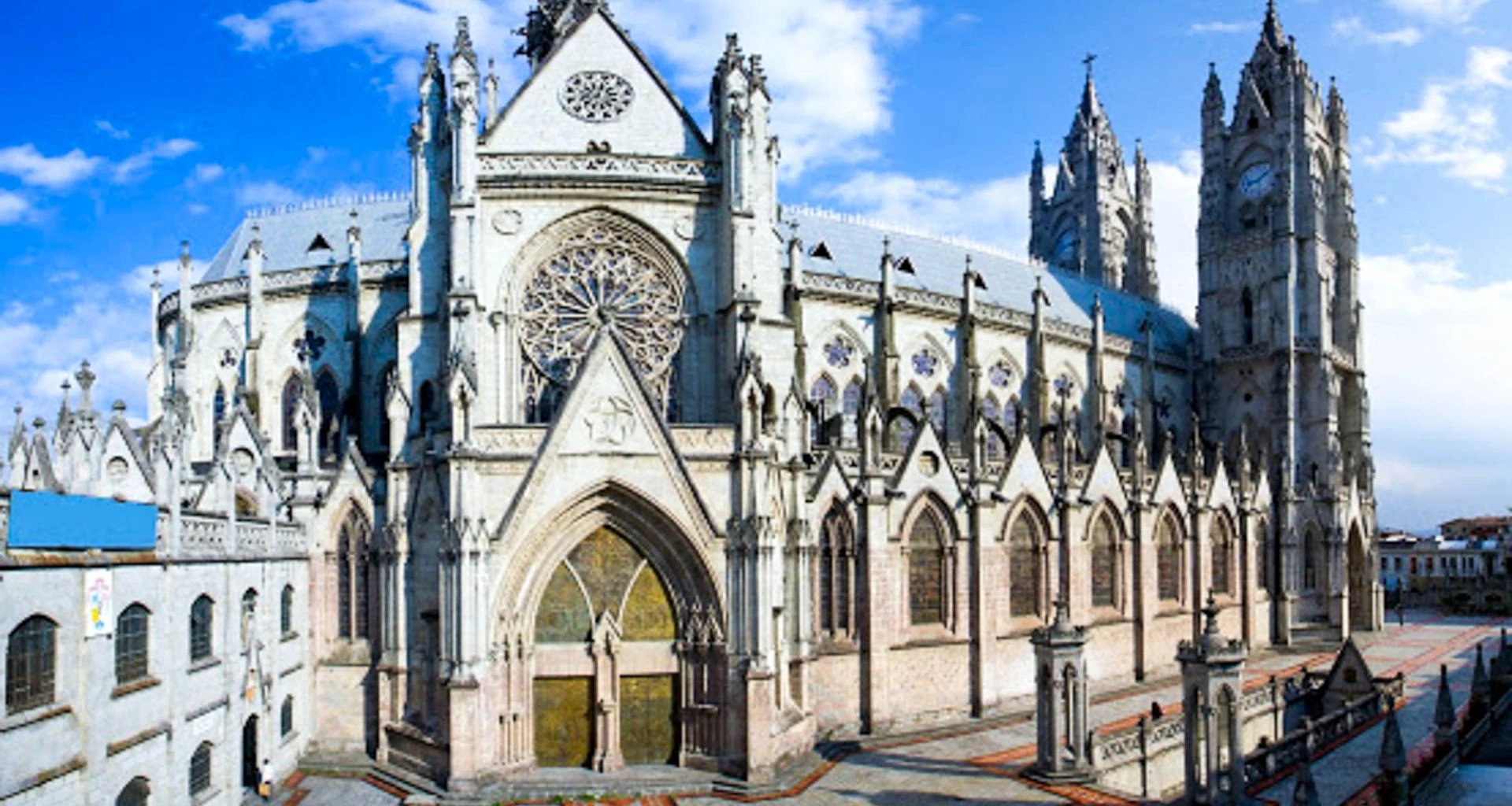 Large cathedral in Quito, Ecuador