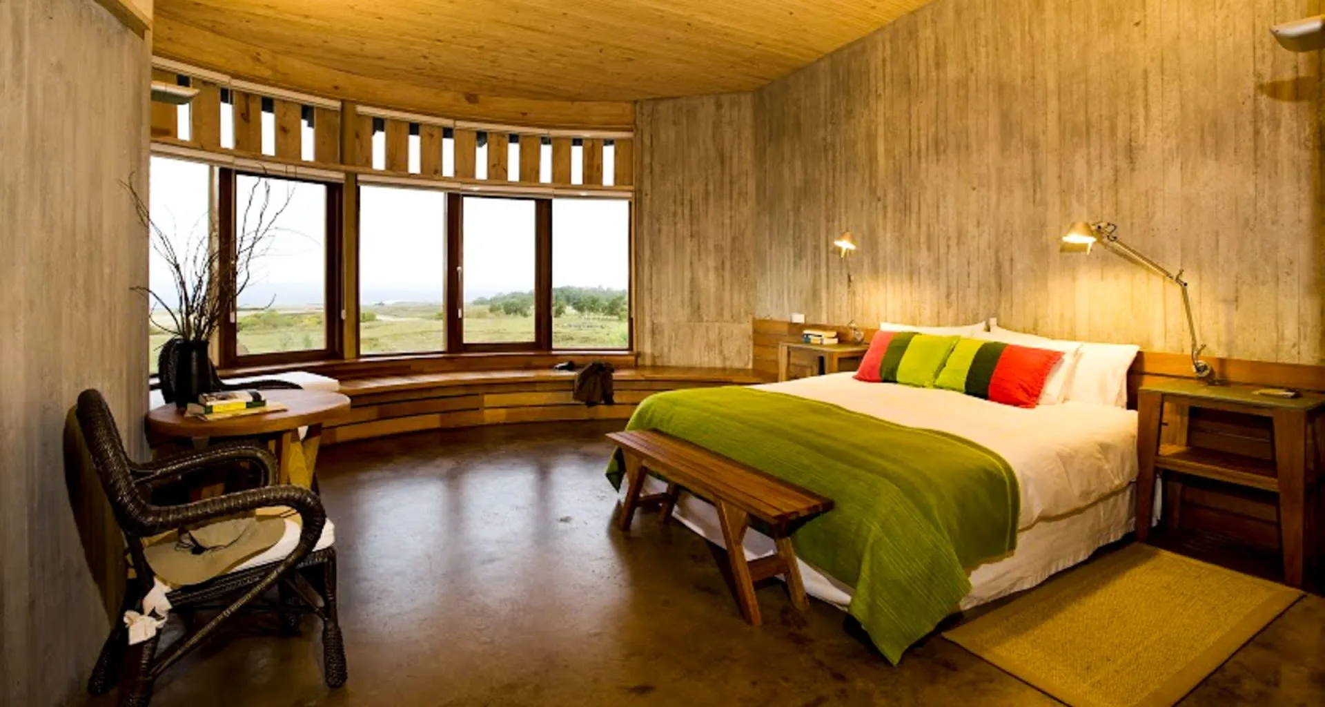 Interior of Rapa Nui lodge bedroom