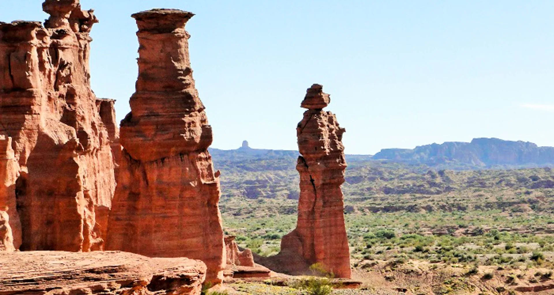 Red rock spires in South America