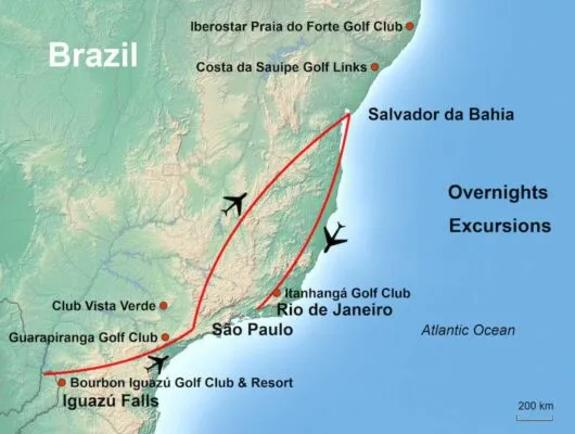 tour map iguazu