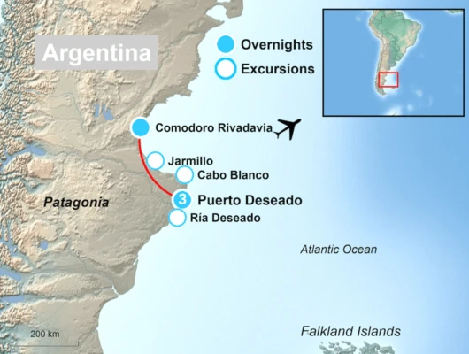 Tour Map Puerto Deseado