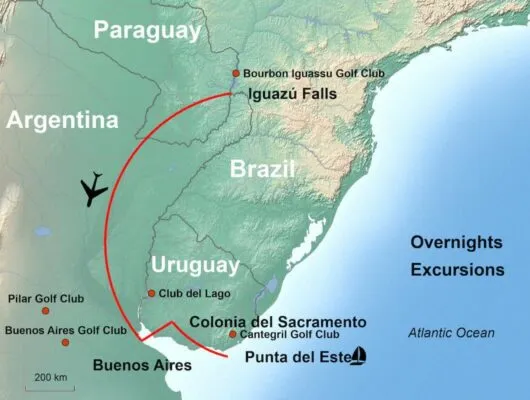 Tour Map South America Golf