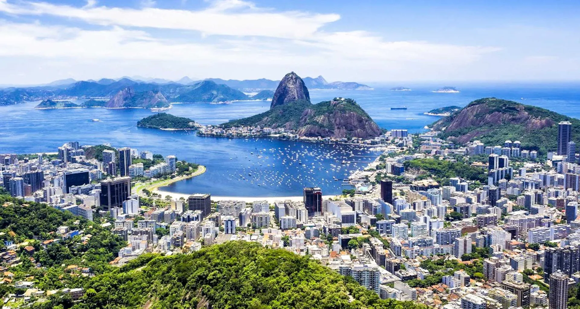 Aerial panoramic view of Rio de Janeiro